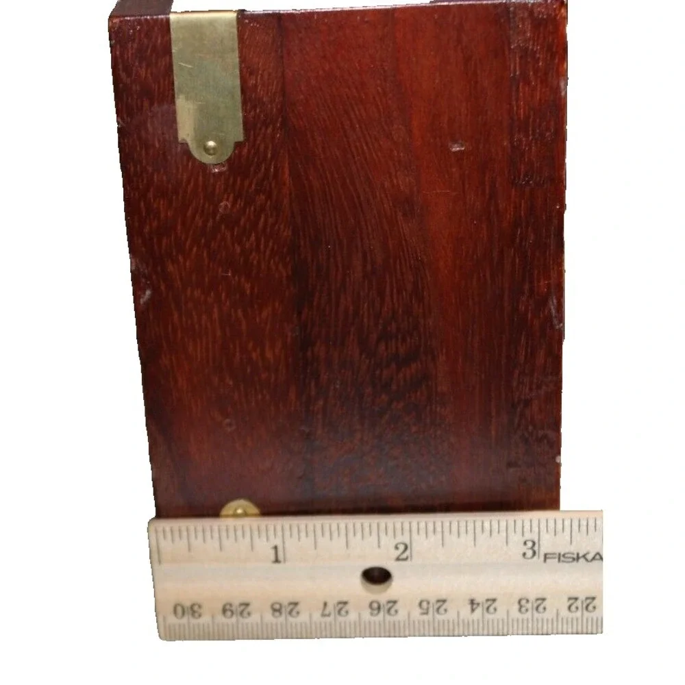 Vintage wood pen/pencil holder/shadow box with cutty sark 1869 sailing ship.
